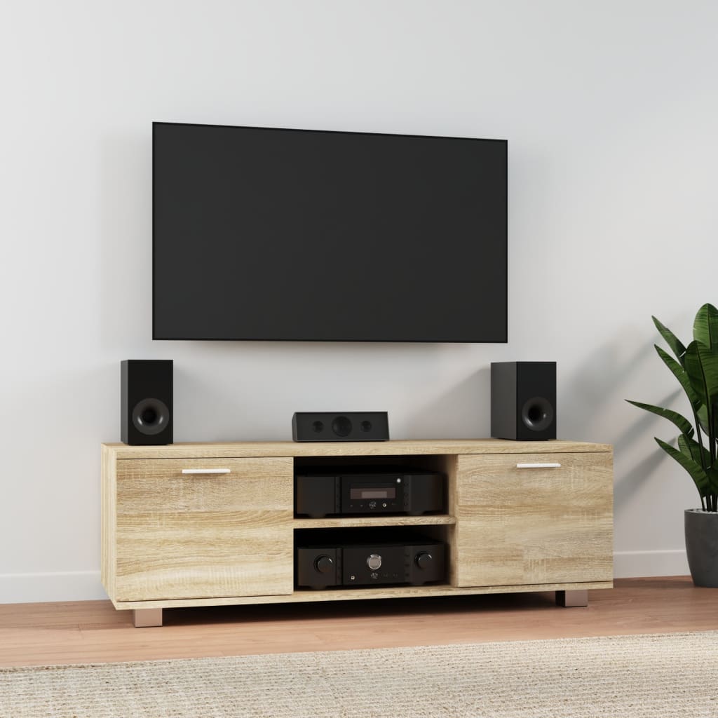 Meuble TV Chêne sonoma 120x40,5x35 cm Bois d'ingénierie - XIOS