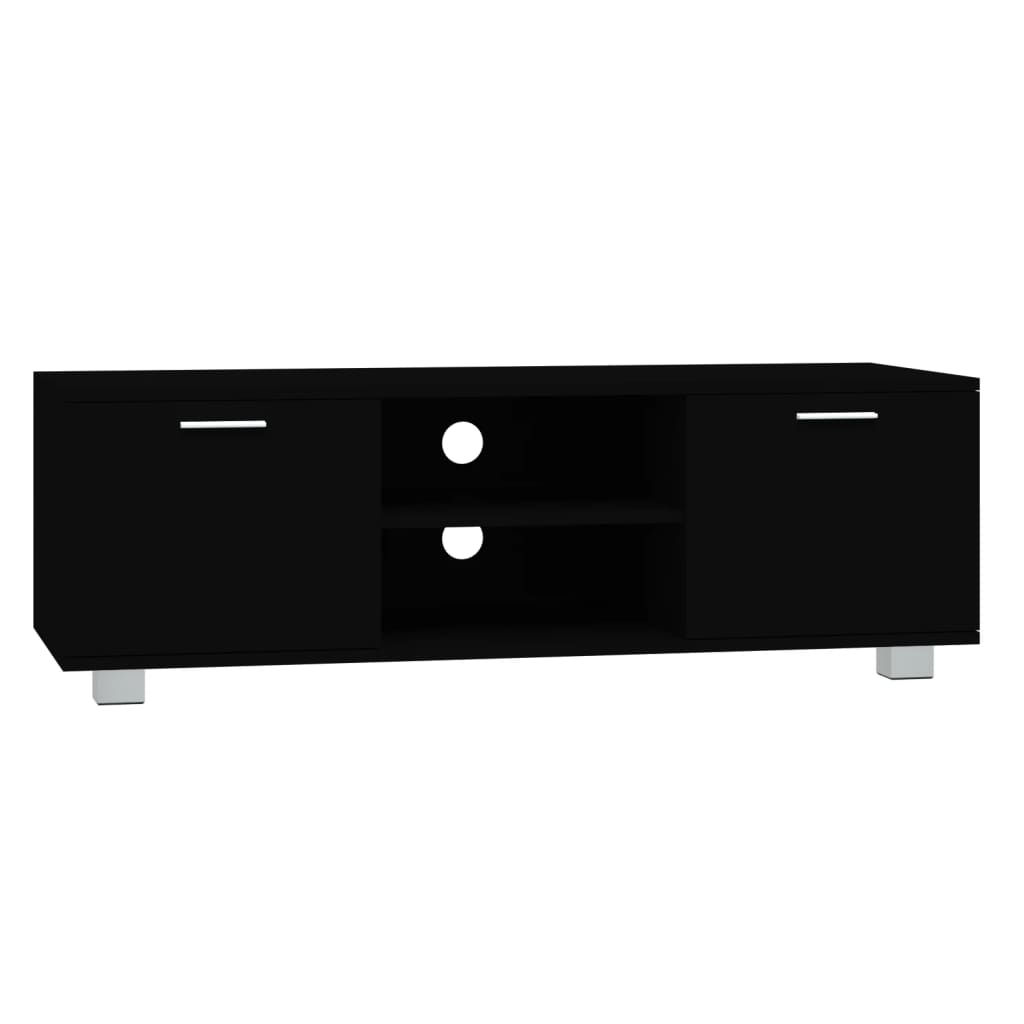 Meuble TV Noir 120x40,5x35 cm Bois d'ingénierie - XIOS