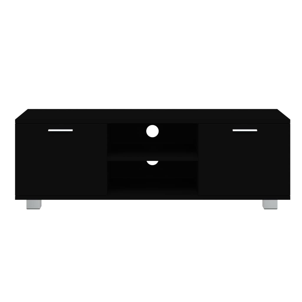 Meuble TV Noir 120x40,5x35 cm Bois d'ingénierie - XIOS