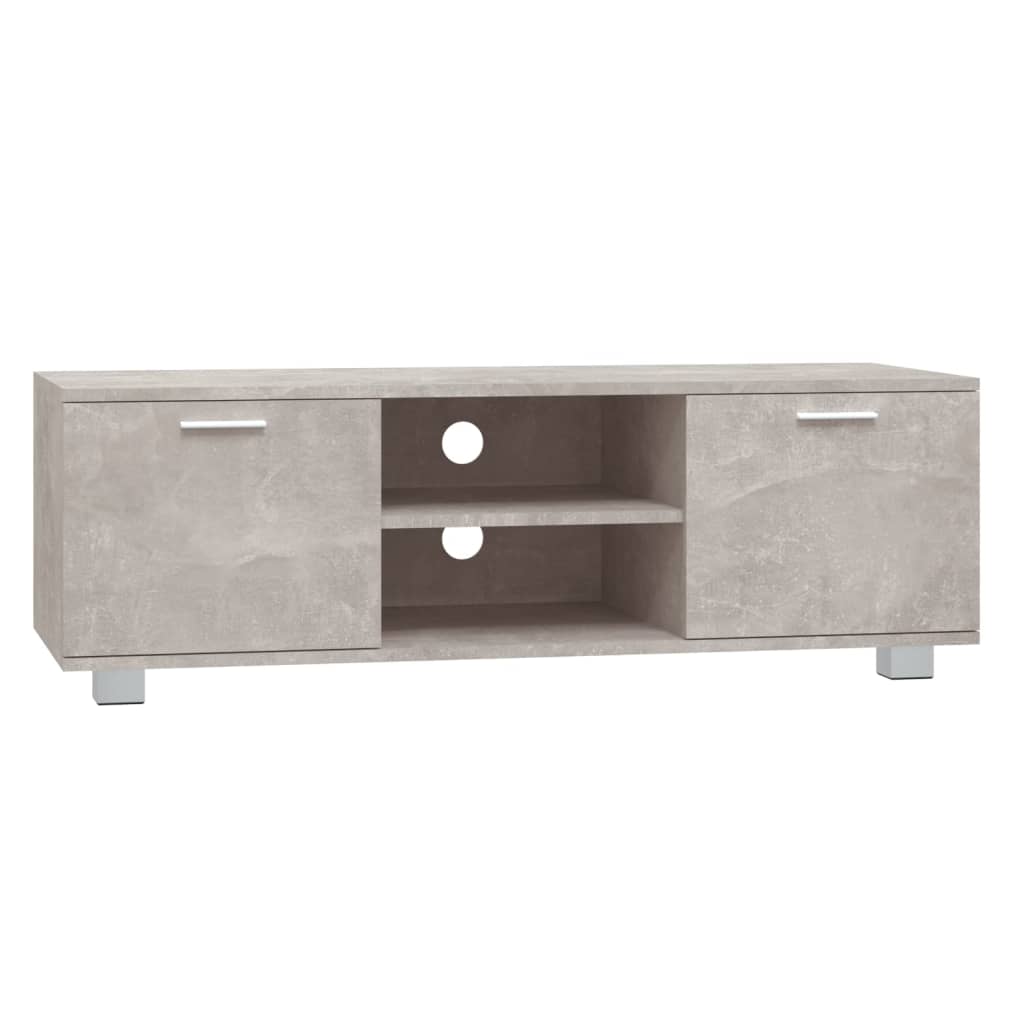 Meuble TV Gris béton 120x40,5x35 cm Bois d'ingénierie - XIOS