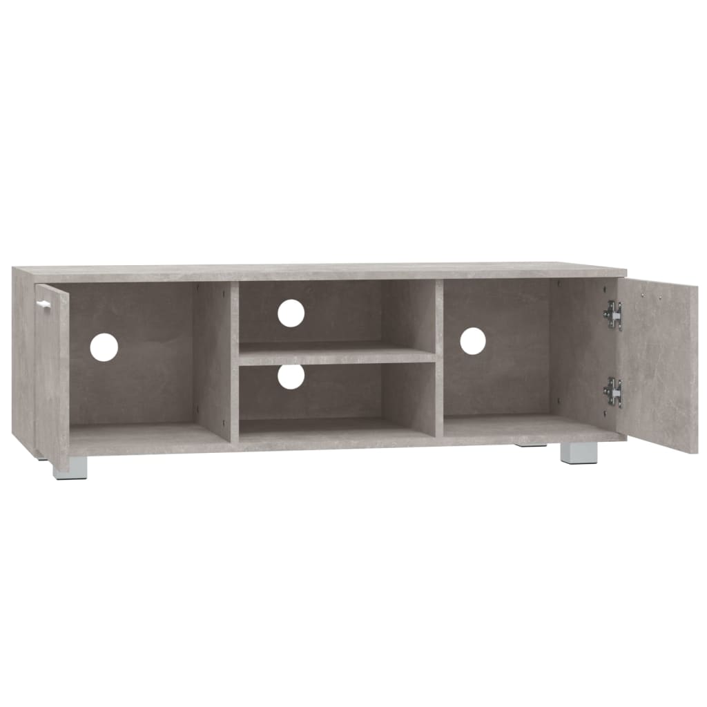Meuble TV Gris béton 120x40,5x35 cm Bois d'ingénierie - XIOS
