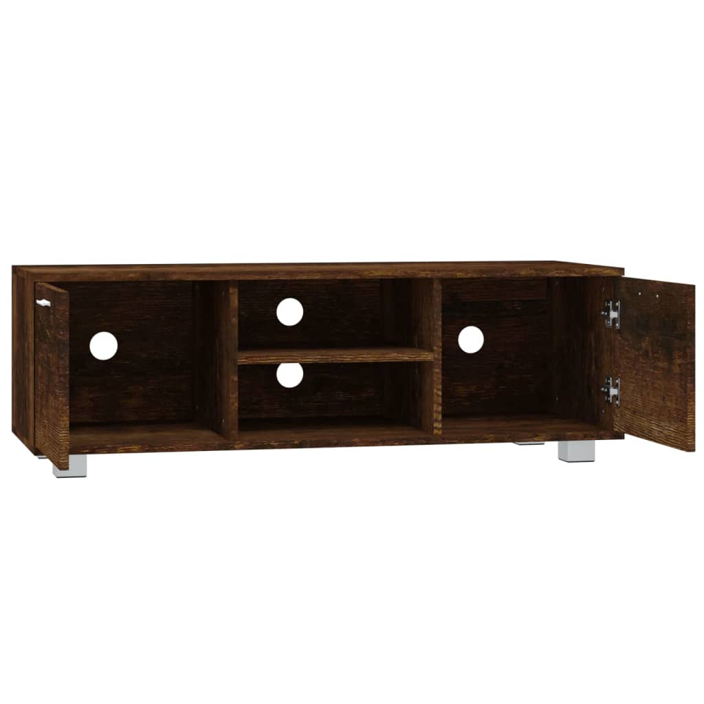 Meuble TV Chêne fumé 120x40,5x35 cm Bois d'ingénierie - XIOS