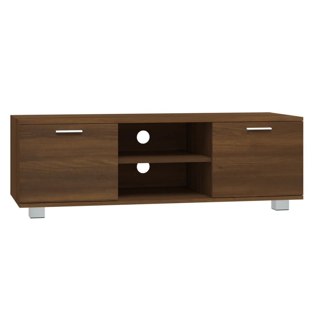 Meuble TV Chêne marron 120x40,5x35 cm Bois d'ingénierie - XIOS