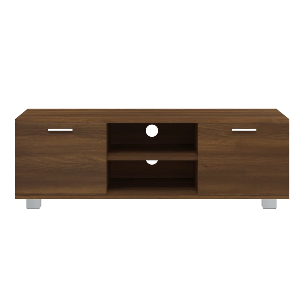 Meuble TV Chêne marron 120x40,5x35 cm Bois d'ingénierie - XIOS
