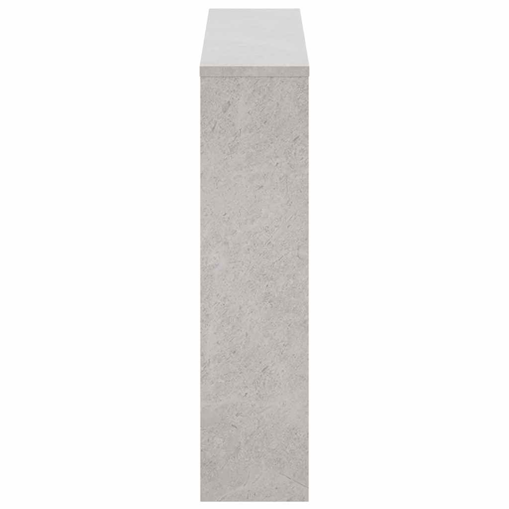 Armoire à chaussures et miroir 2 niveaux Gris béton 63x17x67 cm - XIOS