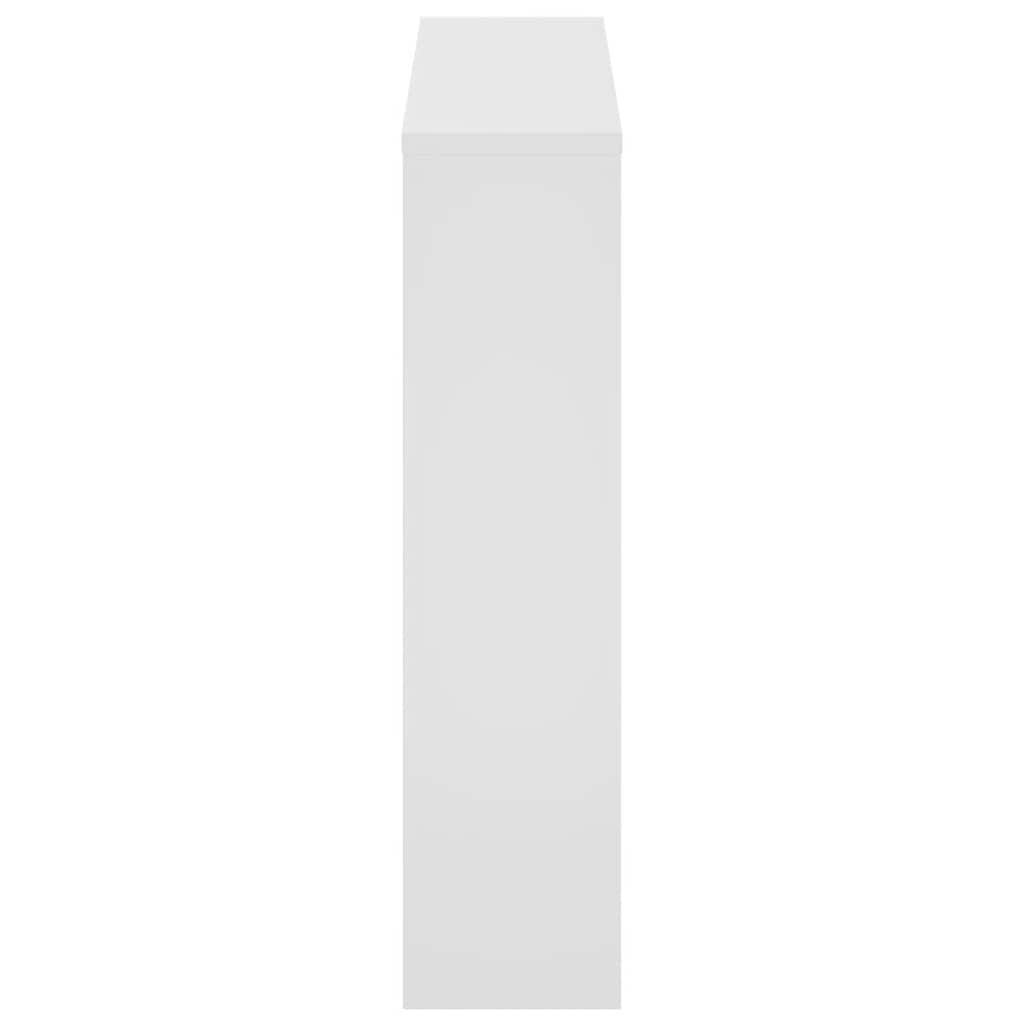 Armoire à chaussures miroir 2 niveaux Blanc brillant 63x17x67cm - XIOS