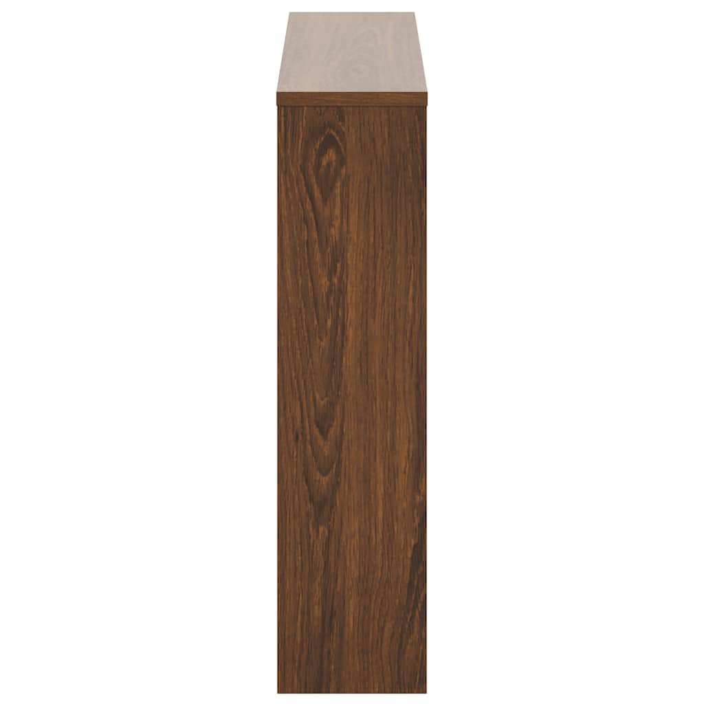 Armoire à chaussures miroir à 2 niveaux Chêne marron 63x17x67cm - XIOS