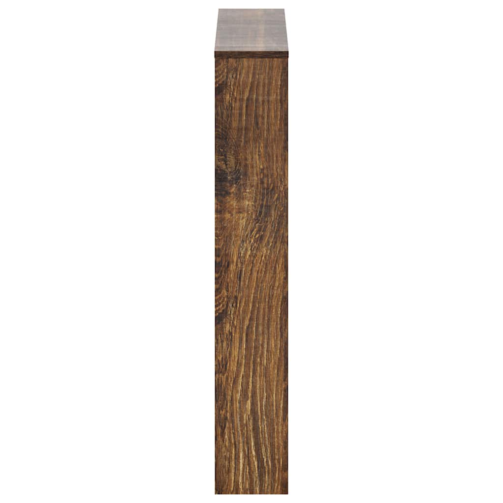 Armoire à chaussures miroir 3 niveaux Chêne fumé 63x17x102,5 cm - XIOS