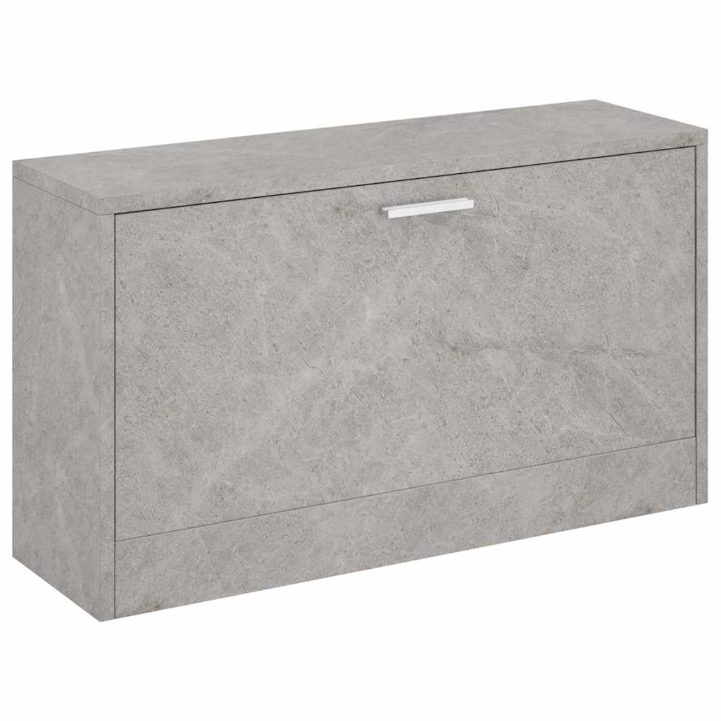 Banc à chaussures Gris béton 80x24x45 cm Bois d'ingénierie - XIOS