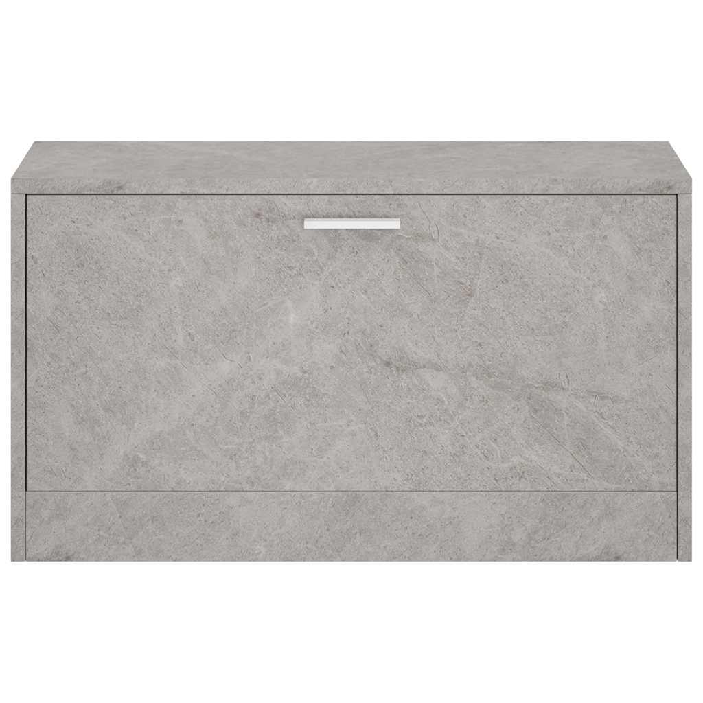 Banc à chaussures Gris béton 80x24x45 cm Bois d'ingénierie - XIOS