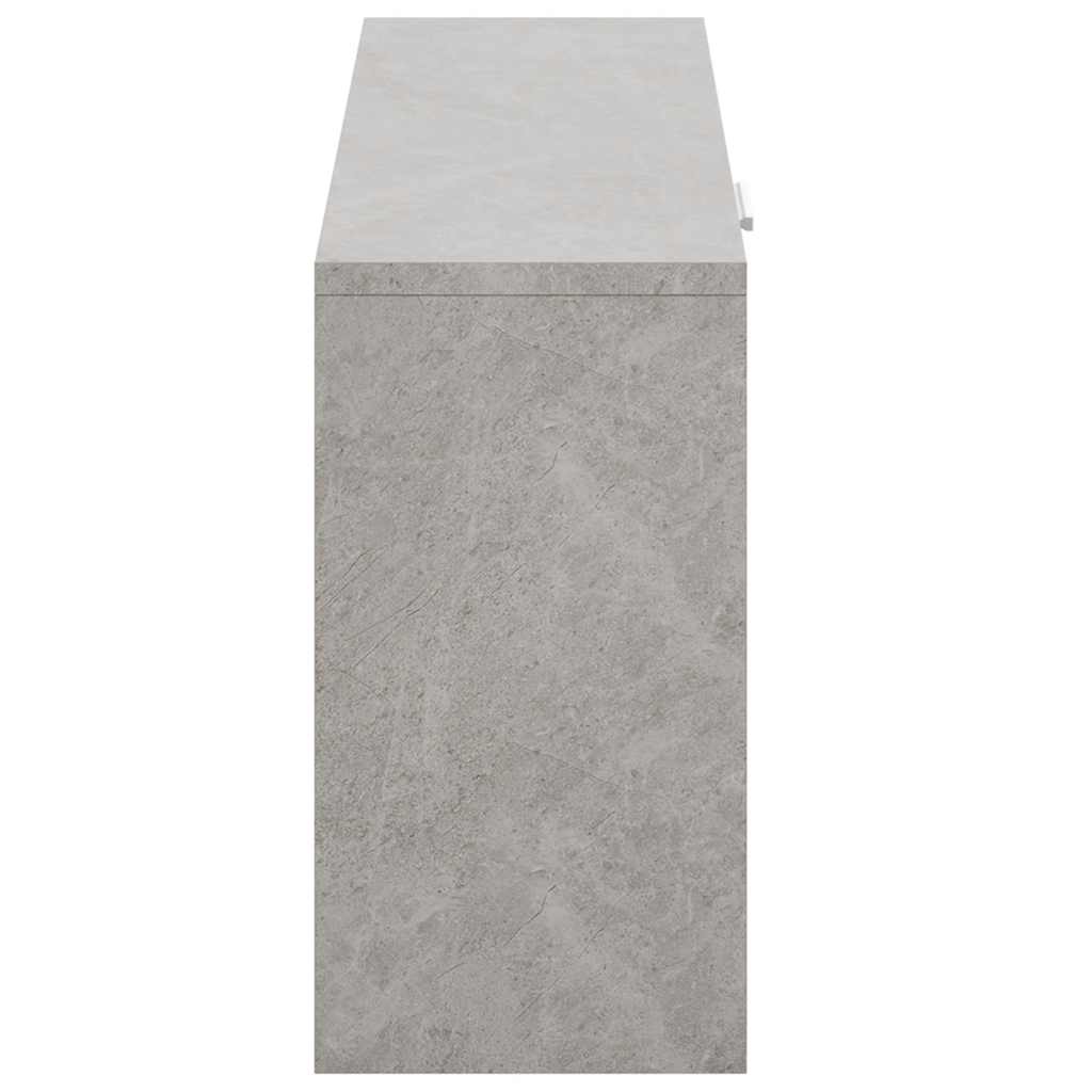 Banc à chaussures Gris béton 80x24x45 cm Bois d'ingénierie - XIOS