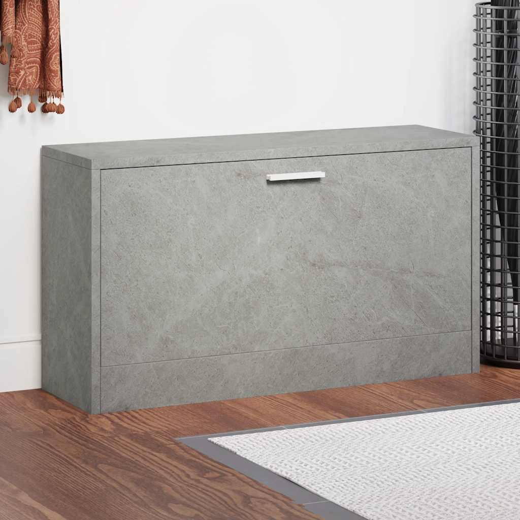 Banc à chaussures Gris béton 80x24x45 cm Bois d'ingénierie - XIOS
