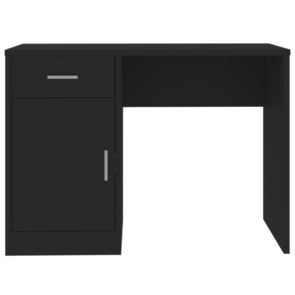 Bureau avec tiroir et armoire Noir 100x40x73 cm Bois ingénierie - XIOS