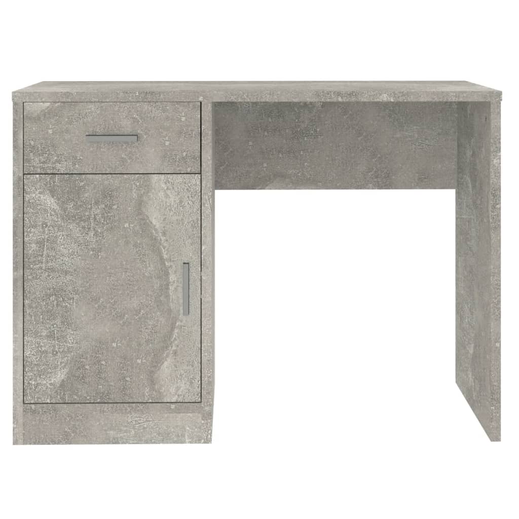 Bureau avec tiroir et armoire Gris béton 100x40x73 cm - XIOS