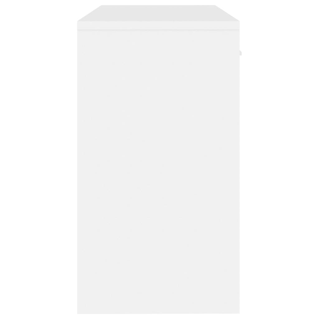 Bureau avec tiroir et armoire Blanc brillant 100x40x73 cm - XIOS