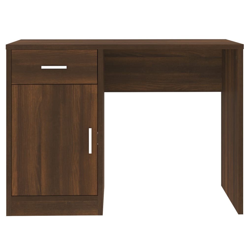 Bureau avec tiroir et armoire Chêne marron 100x40x73 cm - XIOS