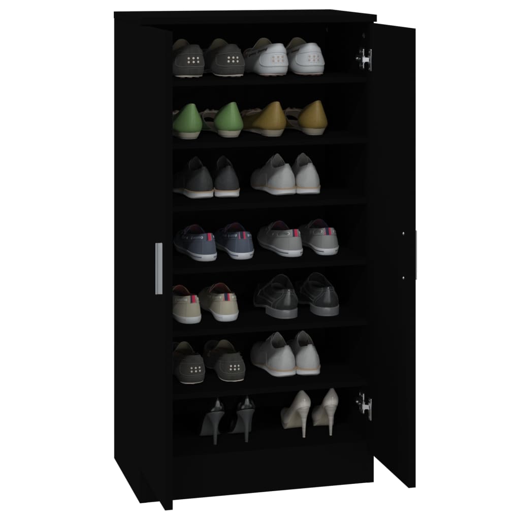 Armoire à chaussures Noir 55x35x108 cm Bois d'ingénierie - XIOS