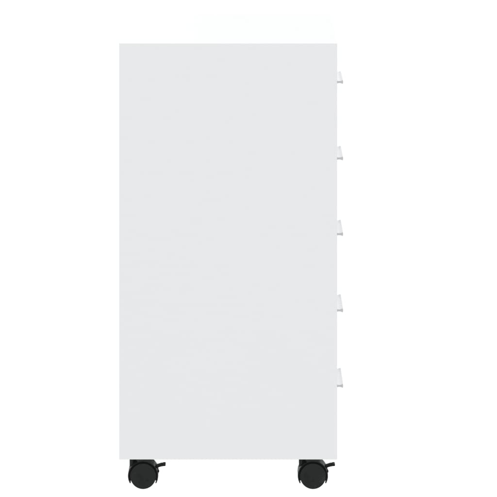 Armoire à tiroirs avec roulettes Blanc brillant Bois ingénierie - XIOS