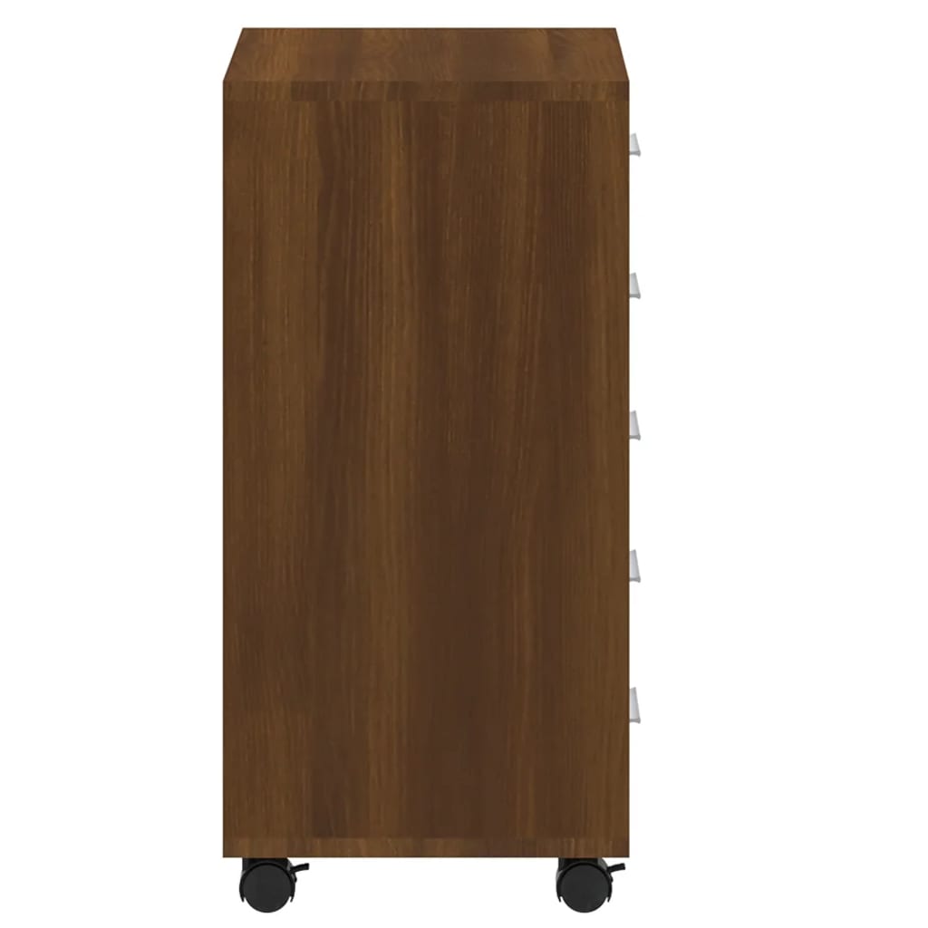 Armoire à tiroirs avec roulettes Chêne marron Bois d'ingénierie - XIOS