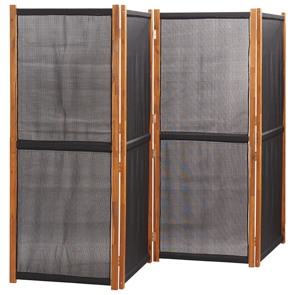 Cloison de séparation 4 panneaux Noir 280x180 cm - XIOS