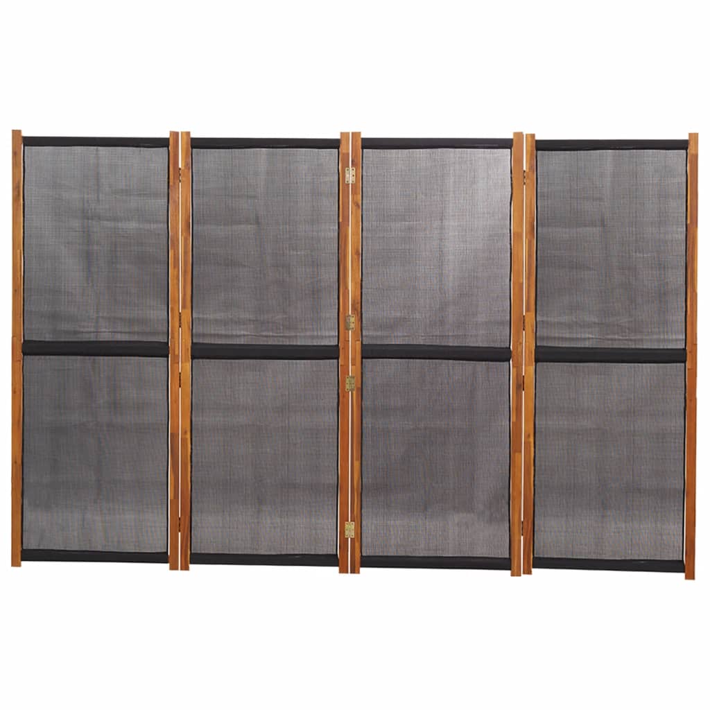 Cloison de séparation 4 panneaux Noir 280x180 cm - XIOS