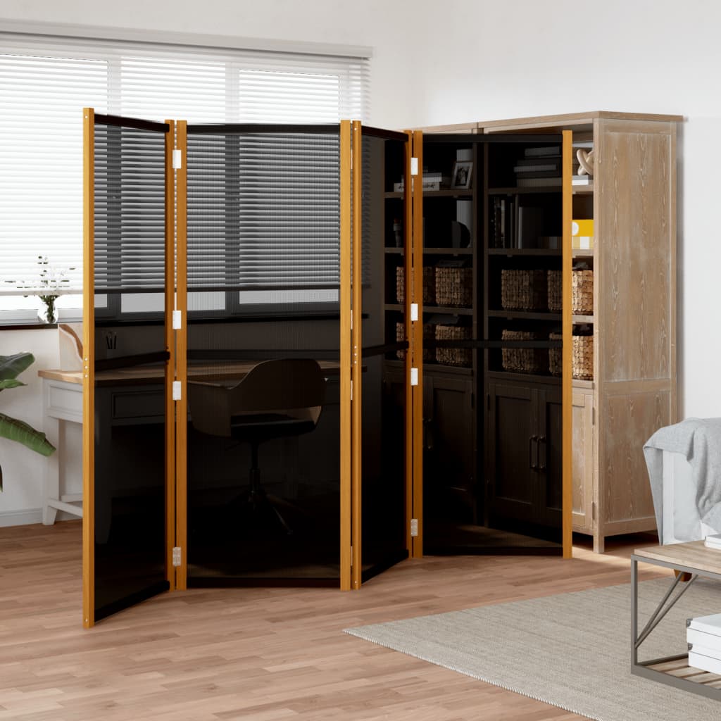 Cloison de séparation 4 panneaux Noir 280x180 cm - XIOS