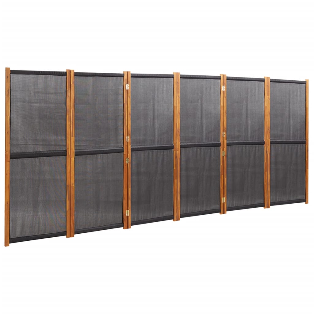 Cloison de séparation 6 panneaux Noir 420x180 cm - XIOS