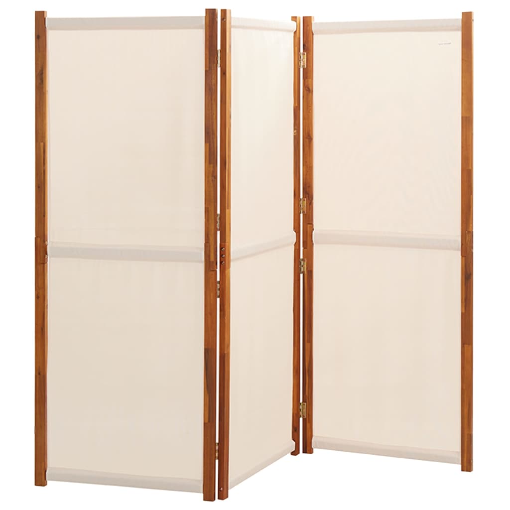Cloison de séparation 3 panneaux Blanc crème 210x180 cm - XIOS