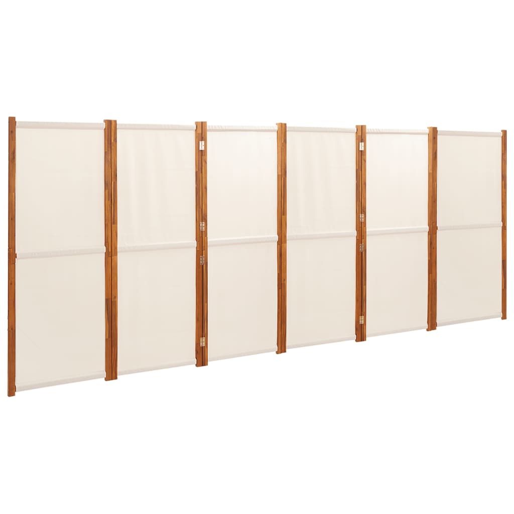 Cloison de séparation 6 panneaux Blanc crème 420x180 cm - XIOS