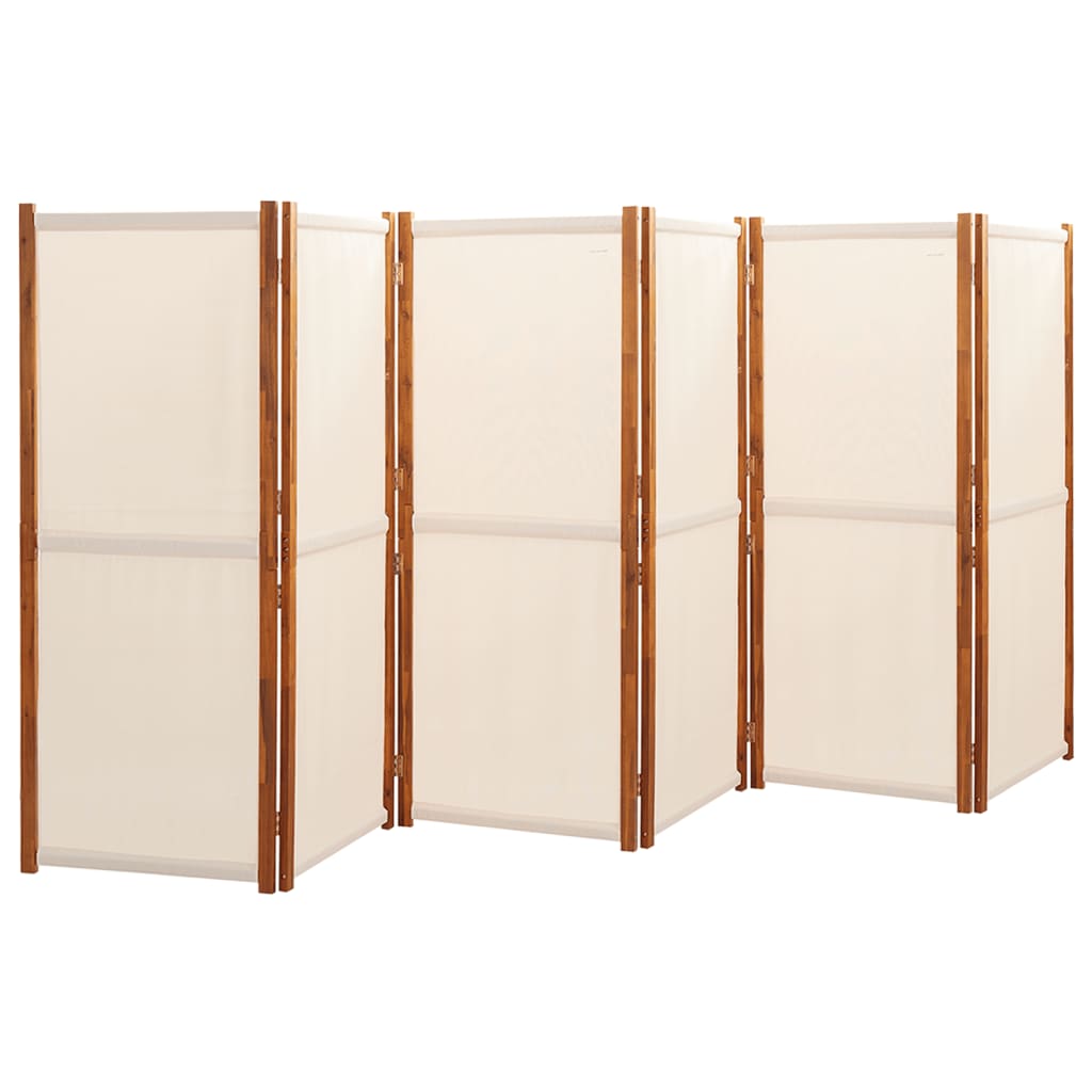 Cloison de séparation 6 panneaux Blanc crème 420x180 cm - XIOS