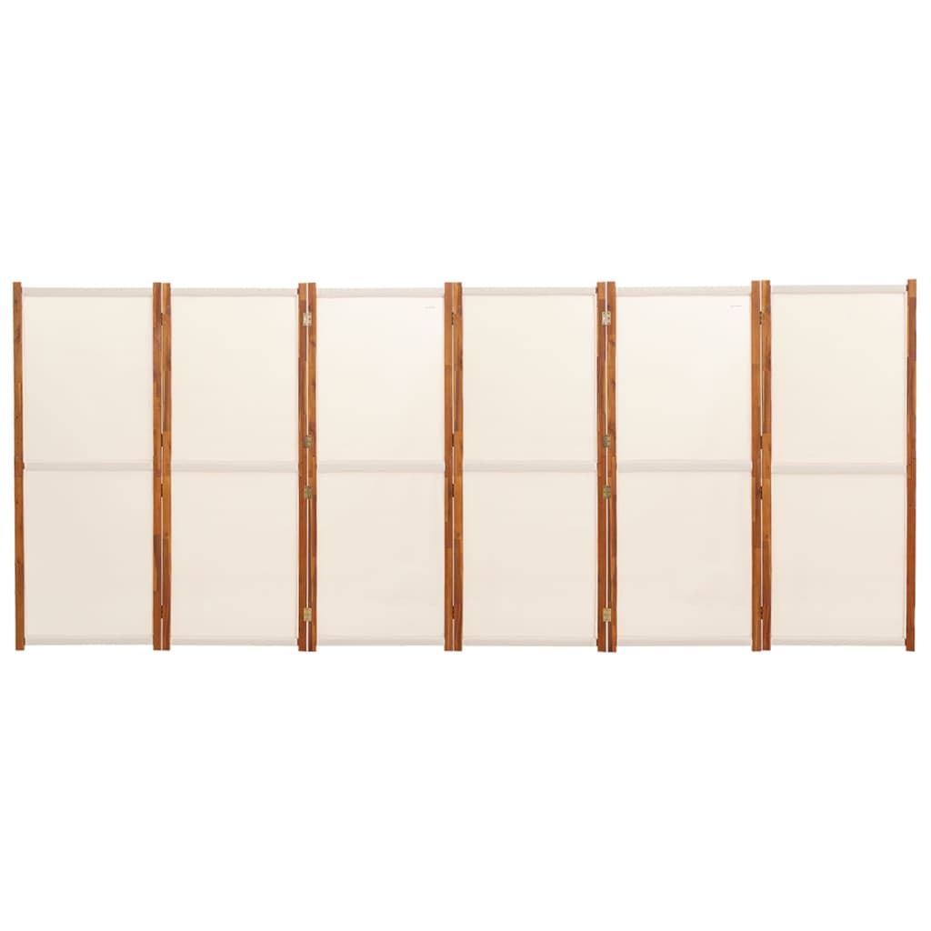 Cloison de séparation 6 panneaux Blanc crème 420x180 cm - XIOS
