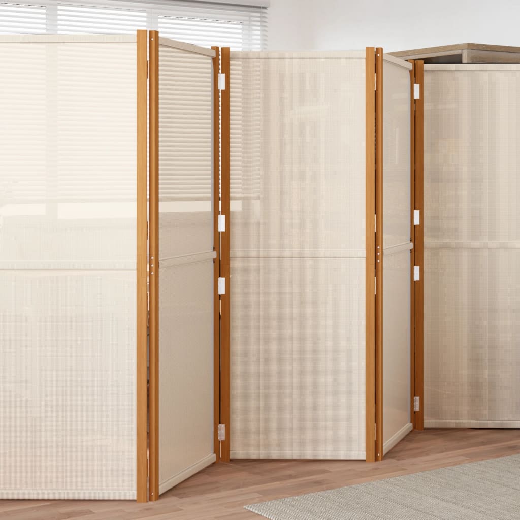 Cloison de séparation 6 panneaux Blanc crème 420x180 cm - XIOS