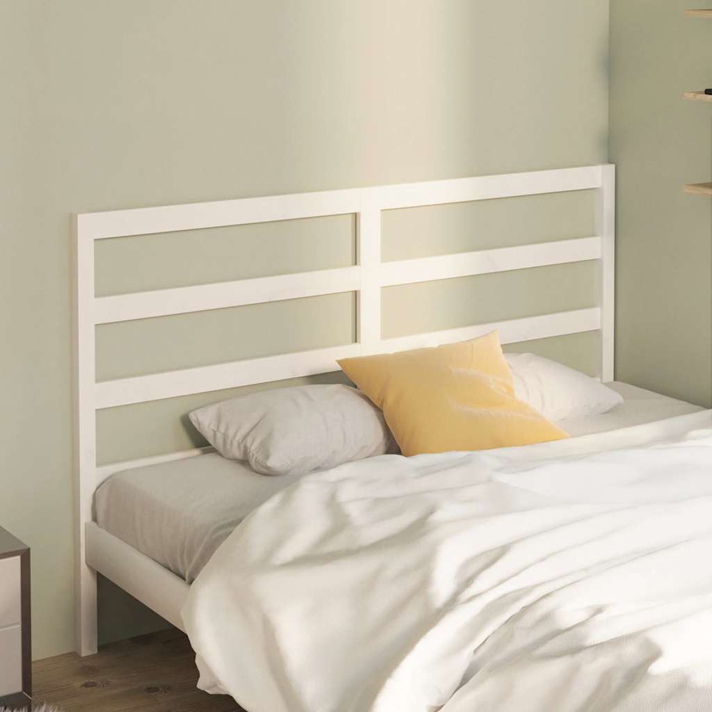 Tête de lit Blanc 146x4x100 cm Bois massif de pin - XIOS