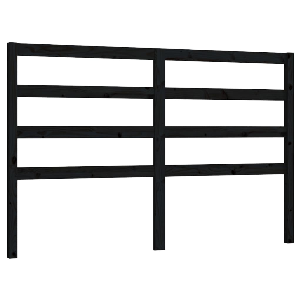 Tête de lit Noir 146x4x100 cm Bois massif de pin - XIOS
