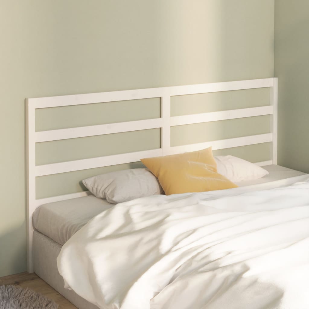 Tête de lit Blanc 206x4x100 cm Bois massif de pin - XIOS