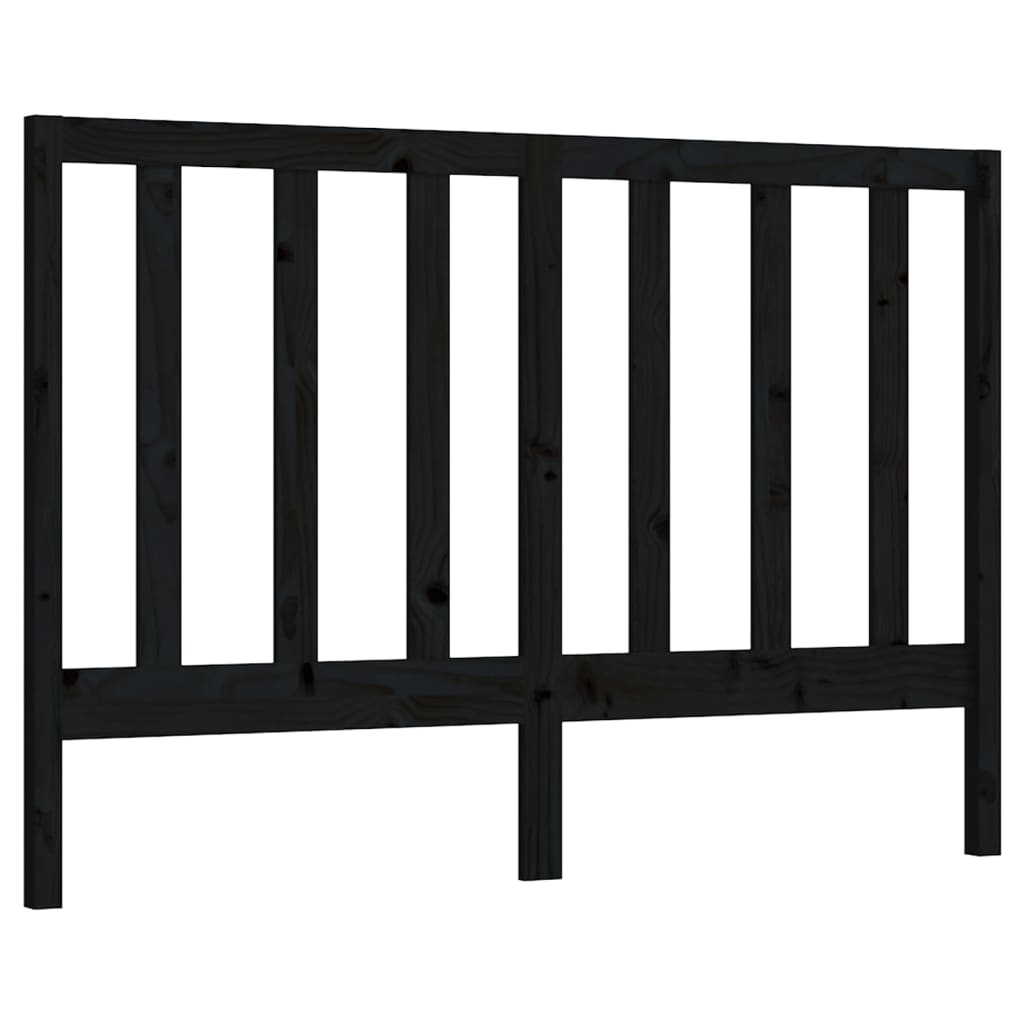 Tête de lit Noir 126x4x100 cm Bois massif de pin - XIOS