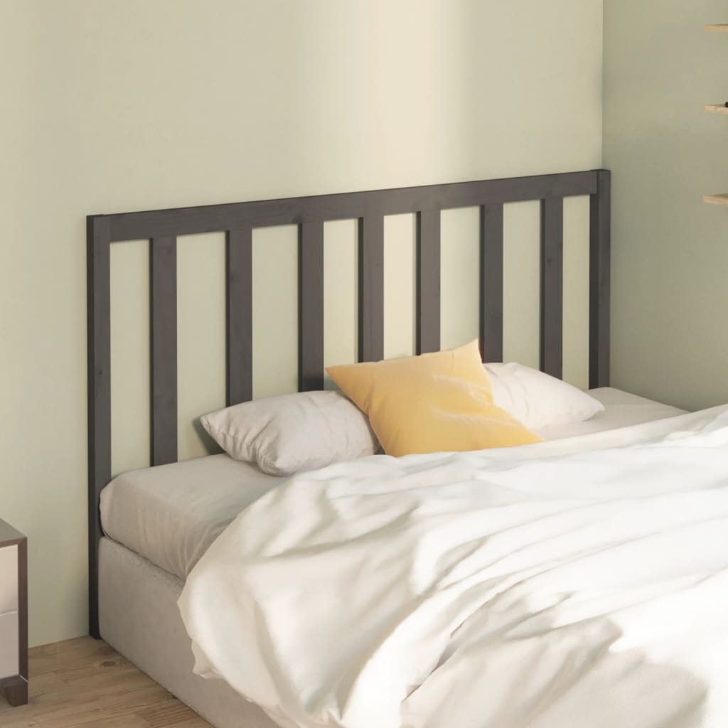 Tête de lit Gris 146x4x100 cm Bois massif de pin - XIOS