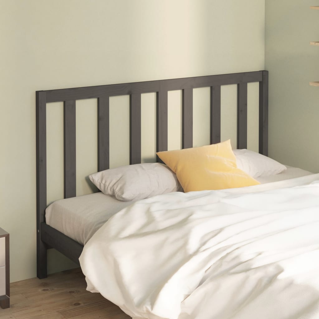 Tête de lit Gris 146x4x100 cm Bois massif de pin - XIOS