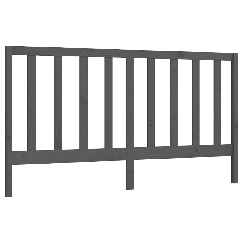 Tête de lit Gris 206x4x100 cm Bois massif de pin - XIOS