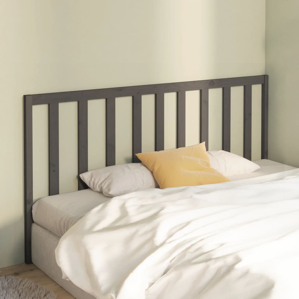 Tête de lit Gris 206x4x100 cm Bois massif de pin - XIOS