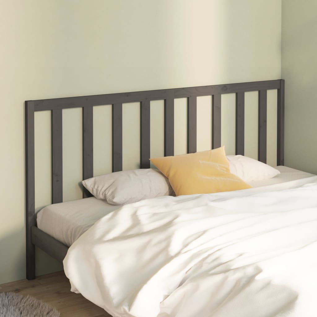 Tête de lit Gris 206x4x100 cm Bois massif de pin - XIOS