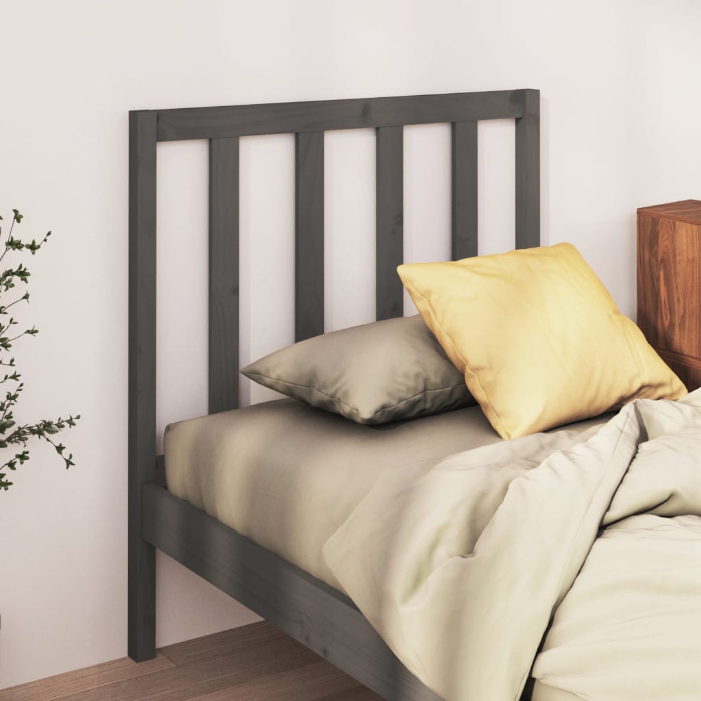 Tête de lit Gris 81x4x100 cm Bois massif de pin - XIOS