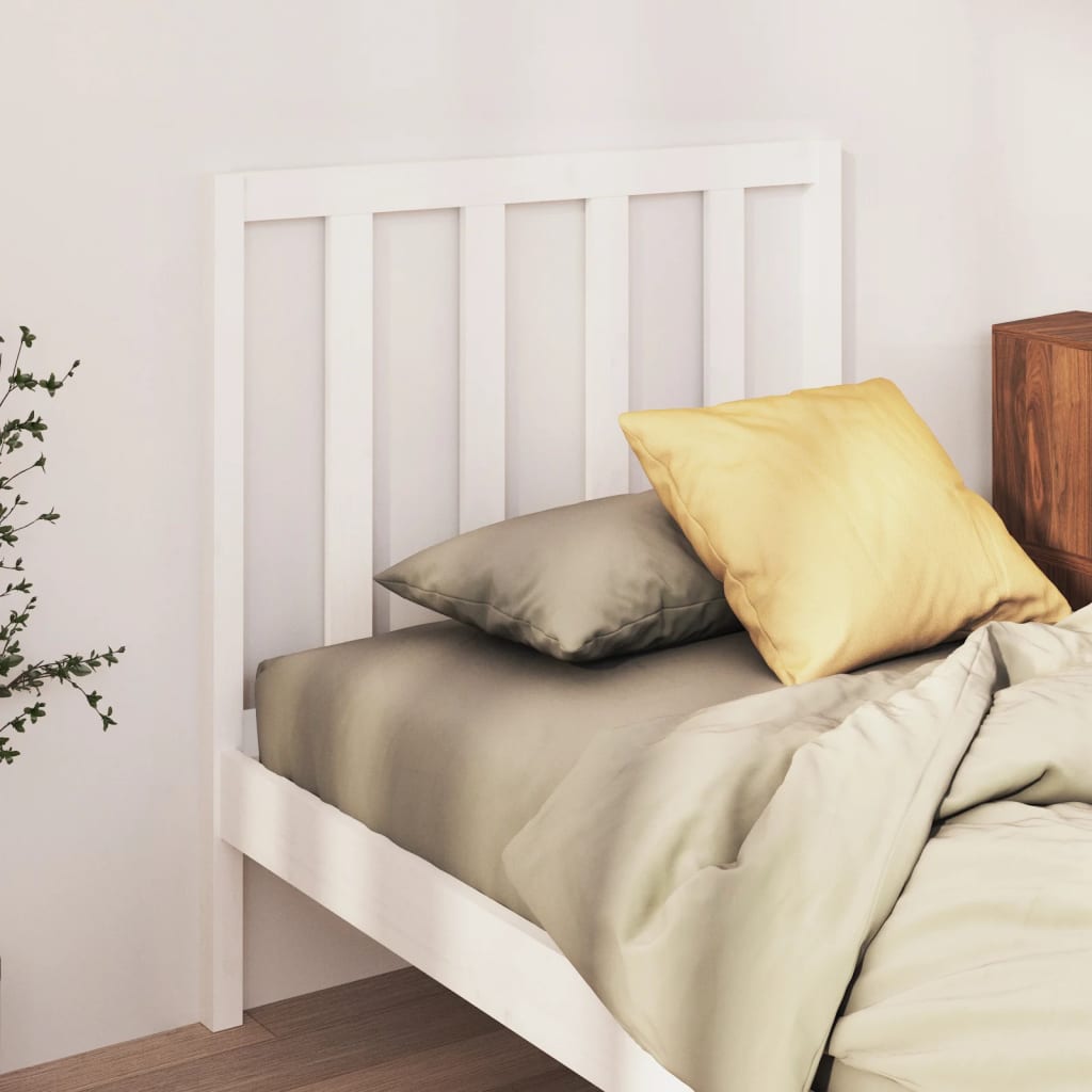 Tête de lit Blanc 106x4x100 cm Bois massif de pin - XIOS