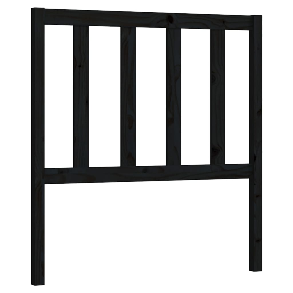 Tête de lit Noir 106x4x100 cm Bois massif de pin - XIOS