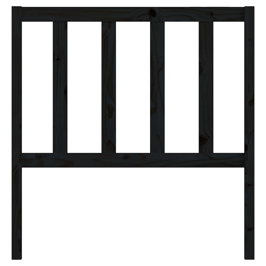 Tête de lit Noir 106x4x100 cm Bois massif de pin - XIOS