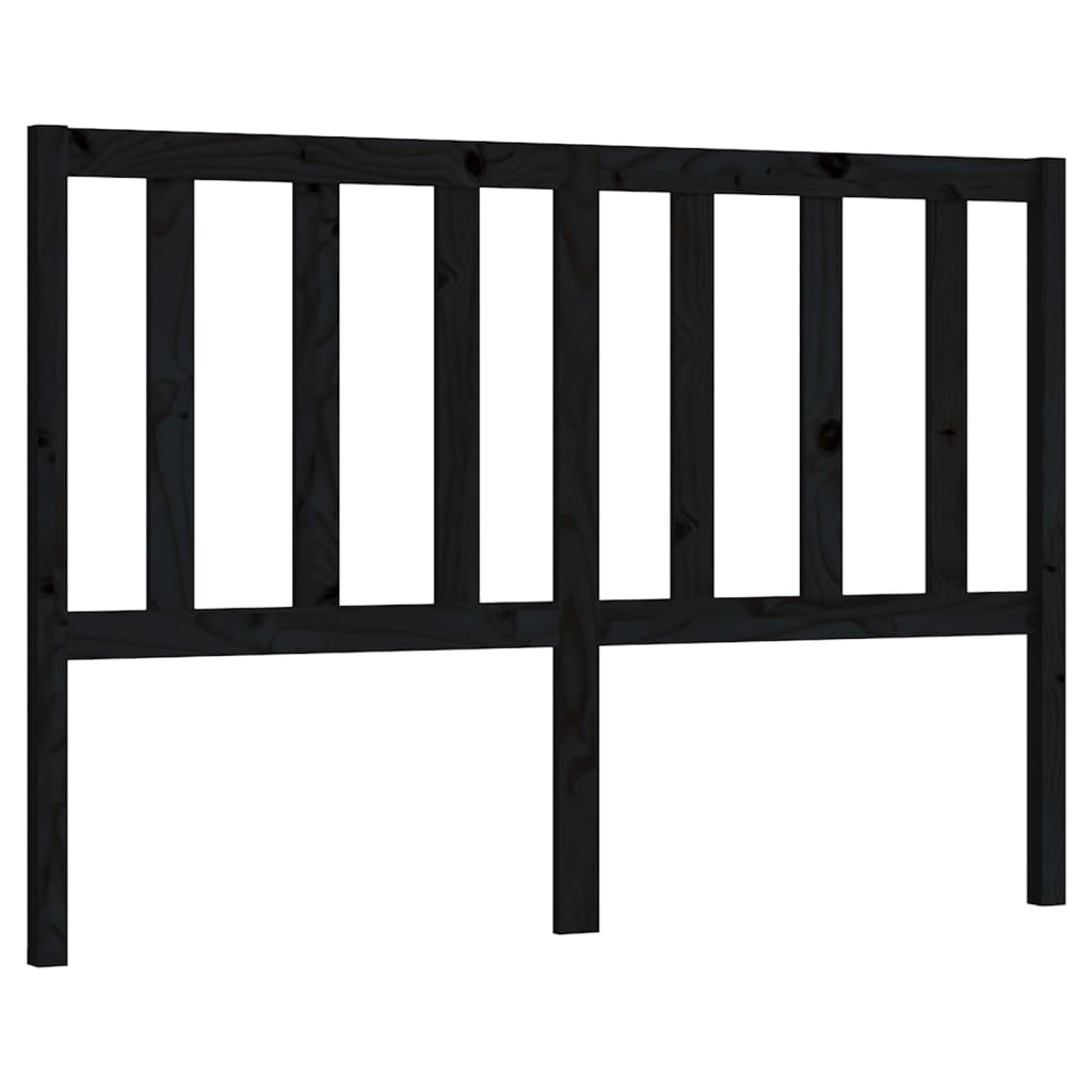 Tête de lit Noir 146x4x100 cm Bois massif de pin - XIOS