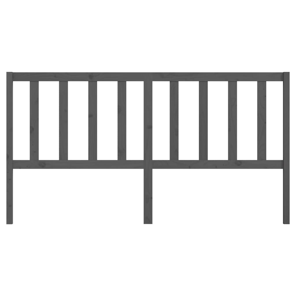 Tête de lit Gris 186x4x100 cm Bois massif de pin - XIOS