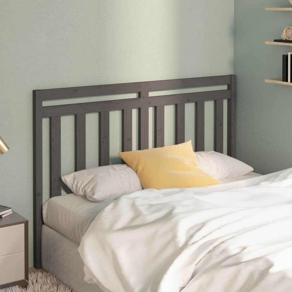 Tête de lit Gris 126x4x100 cm Bois massif de pin - XIOS