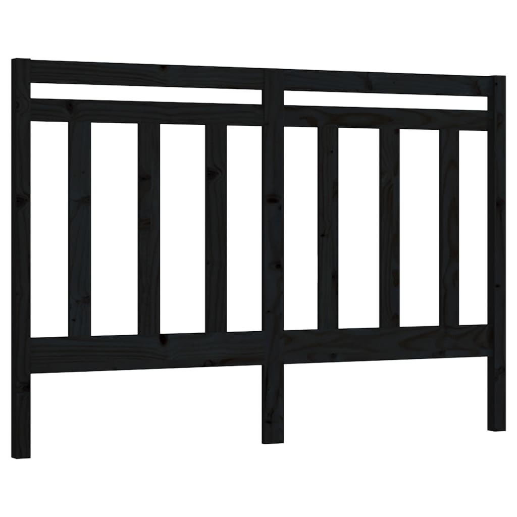 Tête de lit Noir 166x4x100 cm Bois massif de pin - XIOS