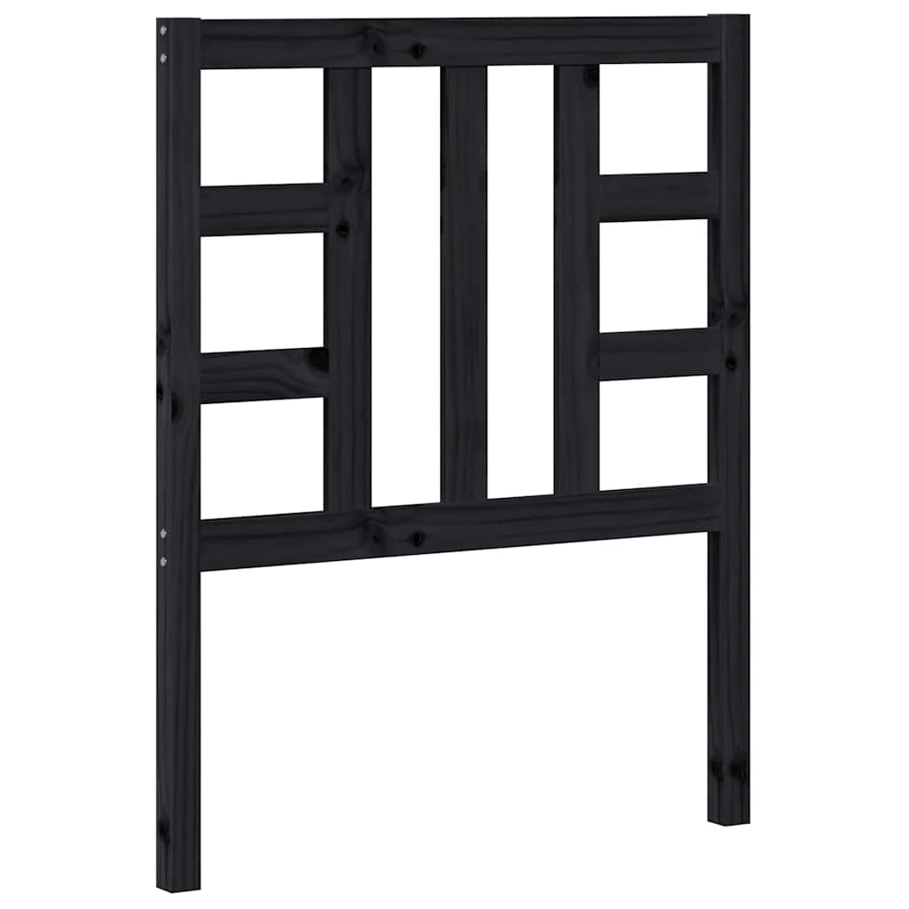 Tête de lit Noir 81x4x100 cm Bois massif de pin - XIOS